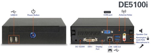 Mini Ordenador AOPEN DE5100i Con i3 Intel CPU 4GB RAM 320GB SATA USB 3.0 RS-232 - Picture 3 of 5