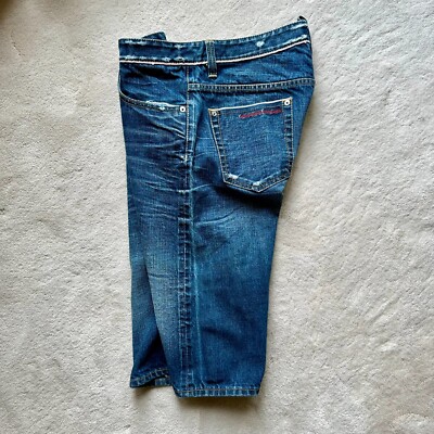 Made in Italy DSQUARED2 Selvedge Denim LOGO Jean SHORTS Size 48