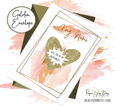 Individuelle Brautjungfer Vorschlag Karte. Will you be my Bridesmaid. Trauzeugin
