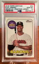2018 Topps Heritage Minors ELOY JIMENEZ Pre Rookie RC #50 PSA 10