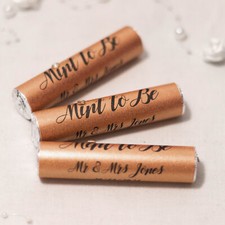 Personalised Wedding Favour Sweets - Mint To Be - Individually Wrapped Mints