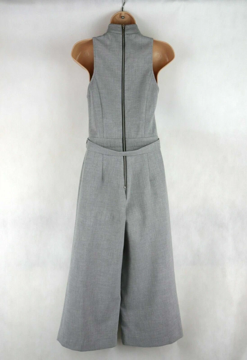 Womens RIVER ISLAND Grey Wide leg Jumpsuit Size UK 8 EU 36