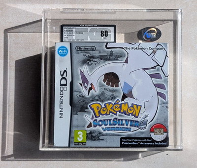 Pokemon Soul Silver SEALED, Pokewalker Version, Nintendo DS SoulSilver GRADED 80