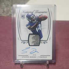 2015 Panini National Treasures Rookie Laundry Tag Stefon Diggs Vikings Auto /5