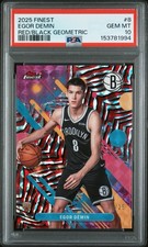 2025-26 Topps Finest Egor Demin Red/Black Geometric Refractor #/25 PSA 10 POP 2