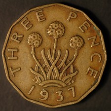 Threepence 1937 -1952 George VI Brass Choose your Dates