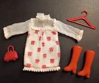 Vintage Barbie Clone Outfit ~ Mego Maddie Mod Cherry Frappe Dress