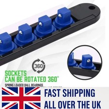 1/4Inch 3/8Inch 1/2Inch Socket Rack Large Capacity Socket Clip Rail Holder