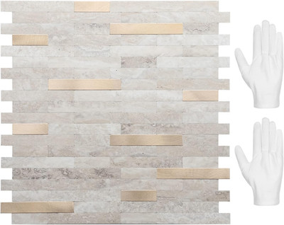 STICKGOO Peel and Stick Backsplash, PVC Wall Tiles Stick on Backsplash for Kitch