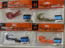 Magical Worm Curly S Saltwater Boys 4-piece Set Tai-rubber Worm