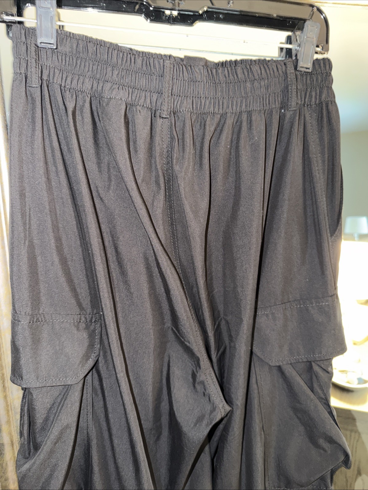 Zara Black Baggy Lightweight Cargo Jogger Pants High Waist  M-L Sold Out image 7