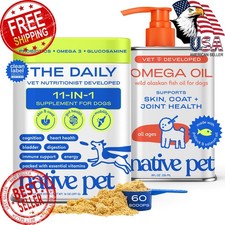 Native Pet Daily Wellness Omega Oil 60 Scoops bundle