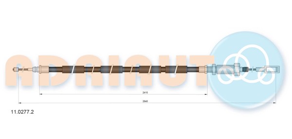 Adriauto Handbremsseil Bremsseil Hinten Rechts Passend FüR Fiat Ducato Bus-image