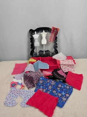 Harumika Style Your Imagination Fashion Design Kit Pink Black Case Mannequins