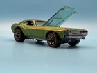 Hot Wheels Redline Bye Focal Green Diecast Car Redline Wheels 1:64 Scale 1970