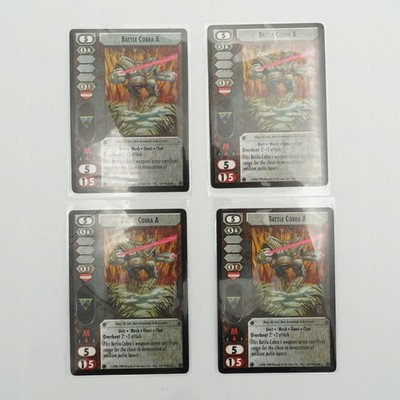 BattleTech CCG Trading Card Game Battle Cobra A set of 4 vintage cards