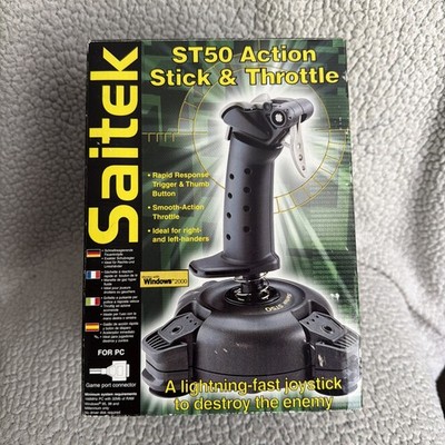 Saitek ST50 Video Game Controller Action Stick Throttle Joystick For Computer PC
