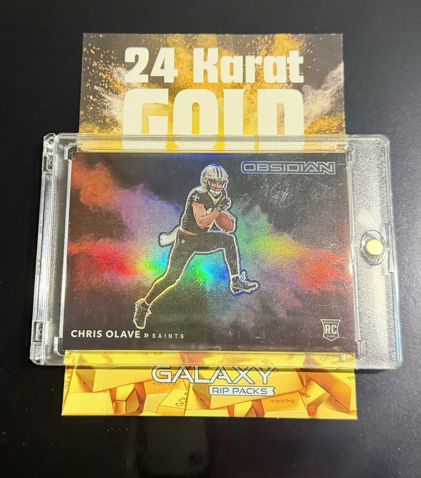 2022 Panini Obsidian - Color Blast Black Chris Olave #CBB-COL (RC)