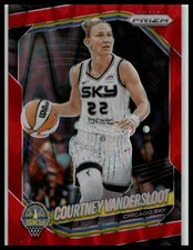 2025 Panini Prizm WNBA #124 Courtney Vandersloot Red Seismic Prizm /249