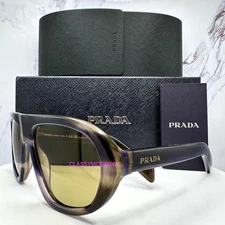 New PRADA Sunglasses Seen On Kendall Jenner PRC05S 23G70G Brown Marble Runway