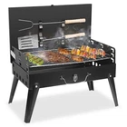 Portable Charcoal BBQ Grill Folding Desktop Barbecue Rack for Outdoor Camping...