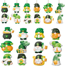 St. Patrick'S Day Gnome Ornaments Decorations 24 PCS Irish Gnome Shamrock Hangin