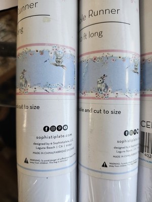 Easter Table Runner From Sugar Plum Party 16 by 10' New In Package Bunny Rabbit