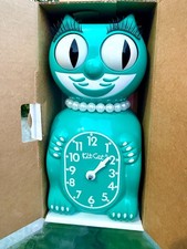 Limited Edition Emerald Green Kit-Cat Klock Rolling Eyes Wagging Tail USA Made