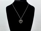 925 Sterling Silver 18" CZ Heart Shaped Pendant Necklace 4.65g — photo 1