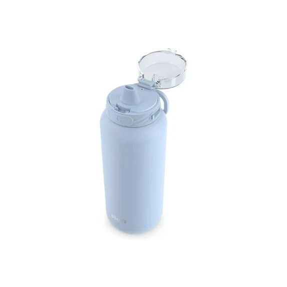 Ello 32 oz Halogen Blue Stainless Steel Vacuum Insulated Water Bottle Straw
