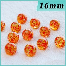 16mm Orange Glass Marbles Beads Decorative Glass Balls Vase Fish Tank Decoration