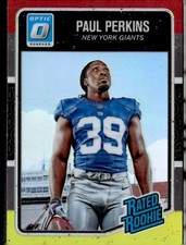 2016 Donruss Optic #189 Paul Perkins Red and Yellow RC New York Giants (M)