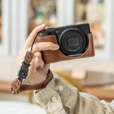 For Ricoh GR4 Camera Bag Protection Dock Case Base Leather Cover Shell black