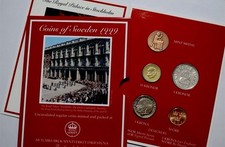 1999 Coins of Sweden Uncirculated Mint Set w/Presentation Folder