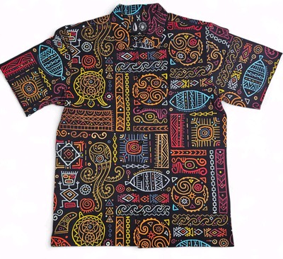 Tachuntfish THF Mojito Polynesian Button Up Shirt Mens Medium Original Fit
