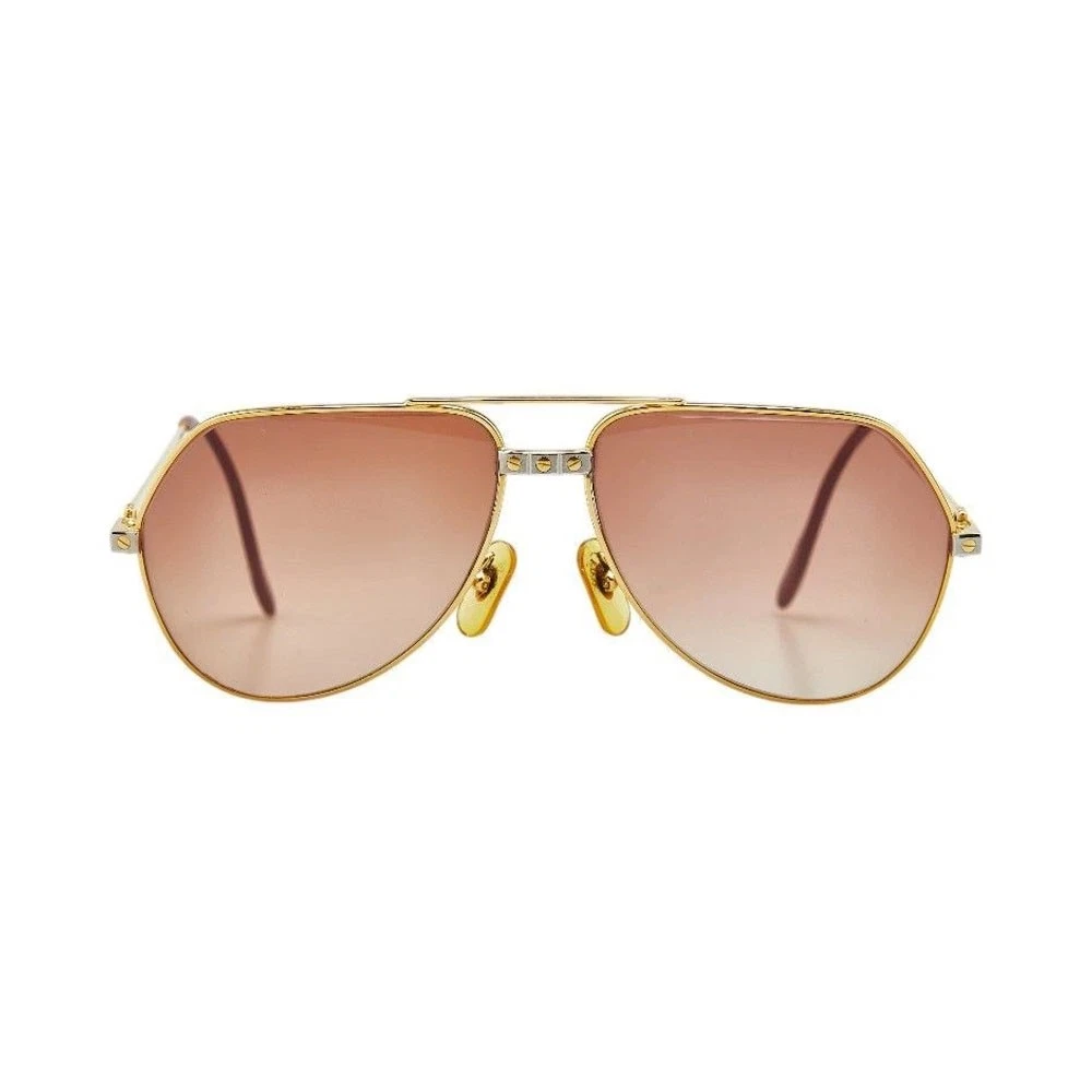 Cartier Gold Oval Vintage Sunglasses for sale | eBay