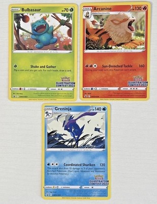 2022 Pokemon Illustration Contest SWSH303 SWSH304 SWSH305 Promos NM/M UNSEALED