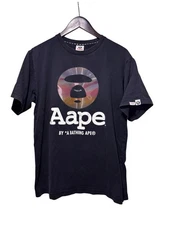 AAPE by A Bathing Ape Moonface Hologram Logo T Shirt Men’s Size Large
