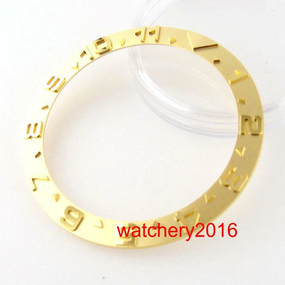 38mm Watch Bezel Insert Silver Black Rose Gold Fit 40mm GMT Automatic mens watch - Image 3 of 4