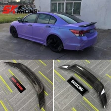 Black/Forged/Carbon Fiber Rear Trunk Spoiler Wing Fits Honda Accord Sedan 08-12