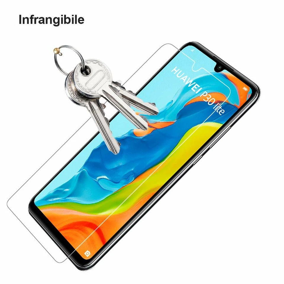 PELLICOLA VETRO TEMPERATO per HUAWEI P30 LITE PROTEGGI SCHERMO DISPLAY LCD - Immagine 4 di 4