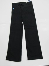 New with tag NWT Girls RALPH LAUREN Black POLO Cotton Fleece Sweat Pants S 7 