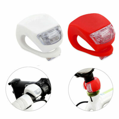 Kit 2 Luci LED A Silicone Per Bici – Anteriore E Posteriore, Batterie Incluse, Universali