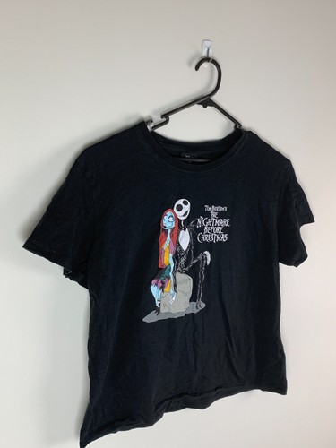 Nightmare Before Christmas T-Shirt Womens XL Black Graphic Regular Fit Casual - Picture 3 of 16