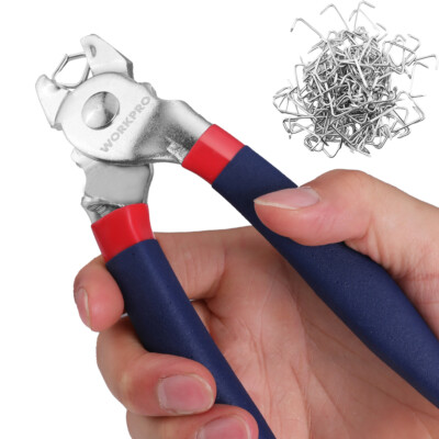 NEW Bent Hog Ring Plier with 500 Piece 3/4'' Hog Rings Galvanized Steel Hog Rings
