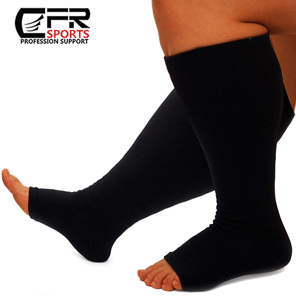 XL7XL Compression Open Toe Socks Pain Relief Leg Support Stocking Men&Women HG eBay