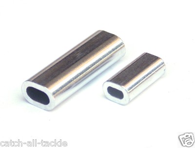 Crimps Aluminum Double Oval long Bag of 100pcs available in ID of 1.5mm - 3.5mm