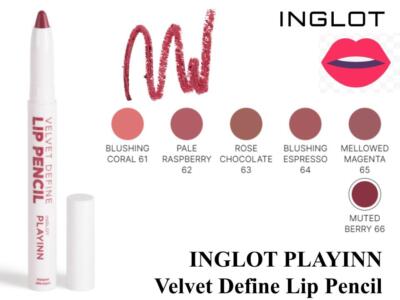 INGLOT PLAYINN Velvet Define Lip Pencil    Lippen Make UP  lip liner & lipstick