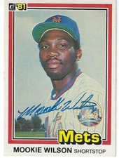 Mookie Wilson Signed Autographed ROOKIE Card - MLB NY Mets 1986 WS Champ - w/COA