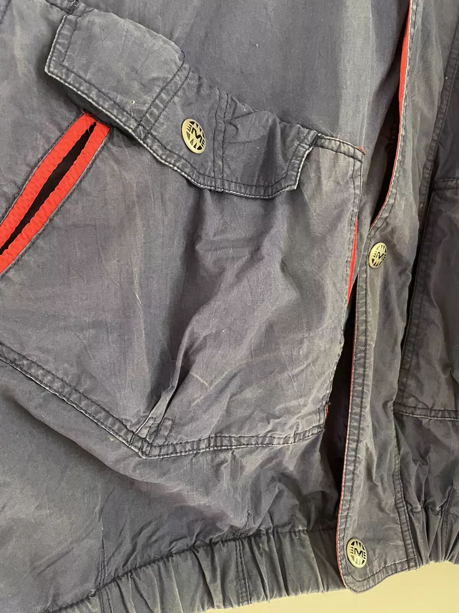 Vintage 80s 90s Atlanta Braves Mirage Spell Out Jacket With Hood Size 2XL